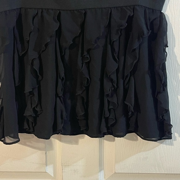 Express Black Ruffled Mini Skirt - Picture 4 of 6